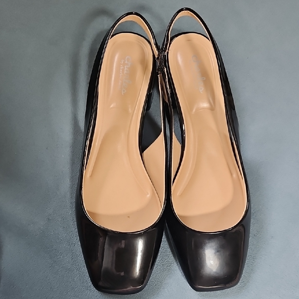 Charles By Charles David Black Slingback Flats